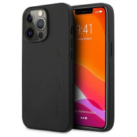 Mercedes AMG AMHCP14LDOLBK iPhone 14 Pro 6.1 "black / black hardcase Leather Hot Stamped