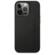Mercedes AMG AMHCP14LDOLBK iPhone 14 Pro 6.1 "black / black hardcase Leather Hot Stamped