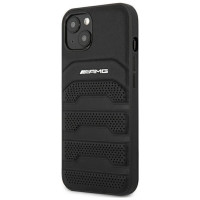 Mercedes AMG AMHCP14MGSEBK iPhone 14 Plus 6,7 "black / black hardcase Leather Debossed Lines