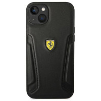 Ferrari FEHCP14MRBUK iPhone 14 Plus 6.7" black/black hardcase Leather Stamp Sides