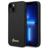 Guess GUHCP14MSLSMK iPhone 14 Plus 6.7 "black / black hard case Silicone Vintage Gold Logo