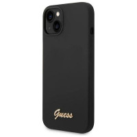 Guess GUHCP14MSLSMK iPhone 14 Plus 6.7 "black / black hard case Silicone Vintage Gold Logo