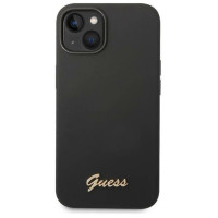 Guess GUHCP14MSLSMK iPhone 14 Plus 6.7 "black / black hard case Silicone Vintage Gold Logo