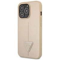 Guess GUHCP14XPSATLE iPhone 14 Pro Max 6,7 "beige / beige hardcase SaffianoTriangle Logo
