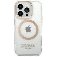 Guess GUHMP14LHTRMD iPhone 14 Pro 6.1 "gold / gold hard case Metal Outline Magsafe