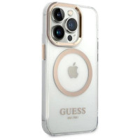 Guess GUHMP14LHTRMD iPhone 14 Pro 6.1 "gold / gold hard case Metal Outline Magsafe