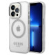 Guess GUHMP14LHTRMS iPhone 14 Pro 6.1" silver/silver hard case Metal Outline Magsafe