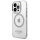 Guess GUHMP14LHTRMS iPhone 14 Pro 6.1" silver/silver hard case Metal Outline Magsafe