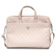 Guess Saffiano 4G Triangle Logo bag for a 16'' laptop - pink