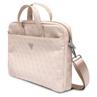 Guess Saffiano 4G Triangle Logo bag for a 16'' laptop - pink