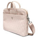 Guess Saffiano 4G Triangle Logo bag for a 16'' laptop - pink