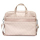 Guess Saffiano 4G Triangle Logo bag for a 16'' laptop - pink