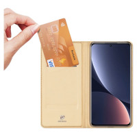 Dux Ducis Skin Pro Case Xiaomi 13 Pro Flip Card Wallet Gold Stand