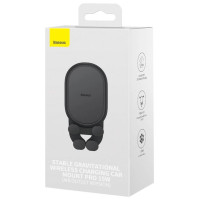Baseus car holder with built-in 15W inductive charger for air vent black