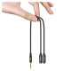 Ugreen cable cable headphone splitter mini jack 3.5 mm - 2 x mini jack 3.5 mm (2 x stereo output) 20cm white (AV134)