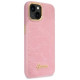 Guess Croco Collection case for iPhone 14 Plus - pink