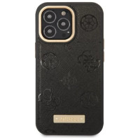Guess GUHMP13LSAPSTK iPhone 13 Pro / 13 6.1" black/black hardcase Peony Logo Plate MagSafe
