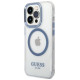 Guess Metal Outline MagSafe case for iPhone 14 Pro - blue
