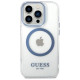Guess Metal Outline MagSafe case for iPhone 14 Pro - blue