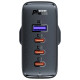 Acefast Fast charger GaN UK 100W Power Delivery 3x USB C 1x USB - black
