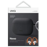 Uniq Nexo case for AirPods Pro 2 + ear hooks - gray