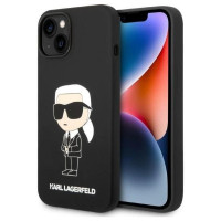 Karl Lagerfeld KLHMP14MSNIKBCK iPhone 14 Plus 6.7" hardcase black/black Silicone Ikonik Magsafe