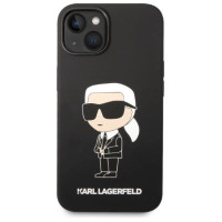 Karl Lagerfeld KLHMP14MSNIKBCK iPhone 14 Plus 6.7" hardcase black/black Silicone Ikonik Magsafe