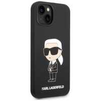 Karl Lagerfeld KLHMP14MSNIKBCK iPhone 14 Plus 6.7" hardcase black/black Silicone Ikonik Magsafe