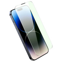 Baseus Full Screen Tempered Glass for iPhone 14 Pro Max with Anti Blue Light Filter and 0.3mm Speaker Cover + Mounting Frame