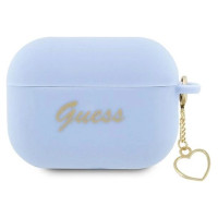 Guess GUAP2LSCHSB AirPods Pro 2 cover blue/blue Silicone Charm Heart Collection
