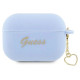 Guess GUAP2LSCHSB AirPods Pro 2 cover blue/blue Silicone Charm Heart Collection