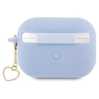 Guess GUAP2LSCHSB AirPods Pro 2 cover blue/blue Silicone Charm Heart Collection
