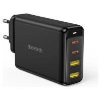 Choetech charger GaN 140W 4 ports (2x USB C, 2x USB) black (PD6005)