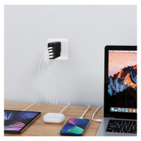 Choetech charger GaN 140W 4 ports (2x USB C, 2x USB) black (PD6005)