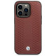 BMW Case BMW BMHCP14X22RFGR iPhone 14 Pro Max 6.7" Burgundy/burgundy Leather Diamond Pattern