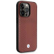 BMW Case BMW BMHCP14X22RFGR iPhone 14 Pro Max 6.7" Burgundy/burgundy Leather Diamond Pattern
