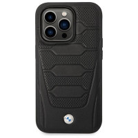 BMW Case BMW BMHMP14L22RPSK iPhone 14 Pro 6.1" black/black Leather Seats Pattern MagSafe