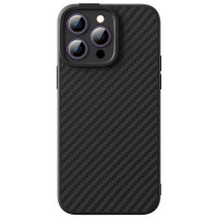 Baseus Armored case for iPhone 14 Pro Max compatible with MagSafe Baseus Synthetic Fiber tempered glass - black