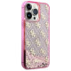 Guess GUHCP14LLC4PSGP iPhone 14 Pro 6.1" pink/pink hardcase Liquid Glitter 4G Transculent