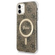 Guess GUHMN61H4STW iPhone 11 6.1" brown/brown hardcase 4G MagSafe