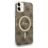 Guess GUHMN61H4STW iPhone 11 6.1" brown/brown hardcase 4G MagSafe