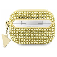 Guess GUAP2HDGTPD AirPods Pro 2 cover gold/gold Rhinestone Triangle Charm