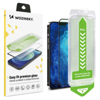 Wozinsky 9H tempered glass with mounting frame for iPhone 15 Pro Wozinsky Premium Glass - black
