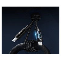 Wozinsky WUCLC2 Lightning - USB-C 36W 480Mb/s cable 2m with display - black