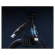 Wozinsky WUCLC2 Lightning - USB-C 36W 480Mb/s cable 2m with display - black