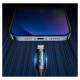 Wozinsky WUCLC2 Lightning - USB-C 36W 480Mb/s cable 2m with display - black