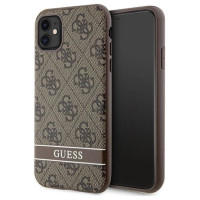 Guess GUHCN61P4SNW iPhone 11 / Xr brown/brown hardcase 4G Stripe