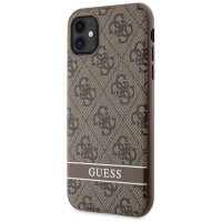 Guess GUHCN61P4SNW iPhone 11 / Xr brown/brown hardcase 4G Stripe