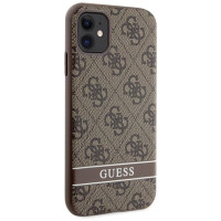 Guess GUHCN61P4SNW iPhone 11 / Xr brown/brown hardcase 4G Stripe