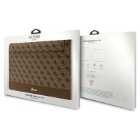 Guess 4G Stripe Metal Logo case for a 14" laptop - brown